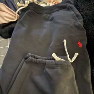 Polo by Ralph Lauren Kids Black Joggers with Red Logo